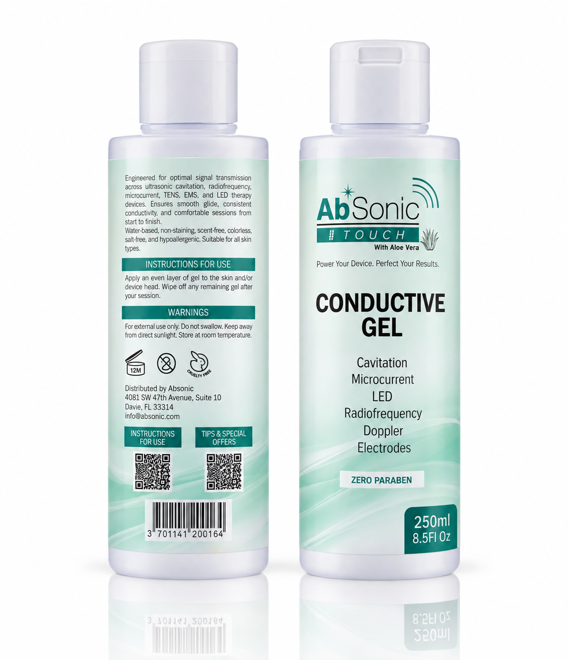 Absonic Touch - Conductive Gel with Aloe Vera - 8.5 oz - 2-Pack