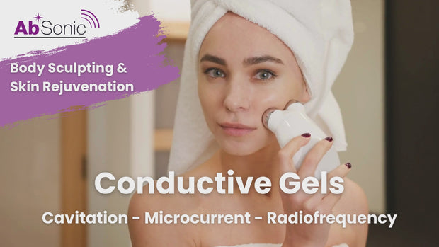Absonic Conductive Gel for Body Sculpting, Skin Rejuvenation, Cavitation, NuFace, Ultrasonic Devices & Microcurrent- 2 x 8.5 oz